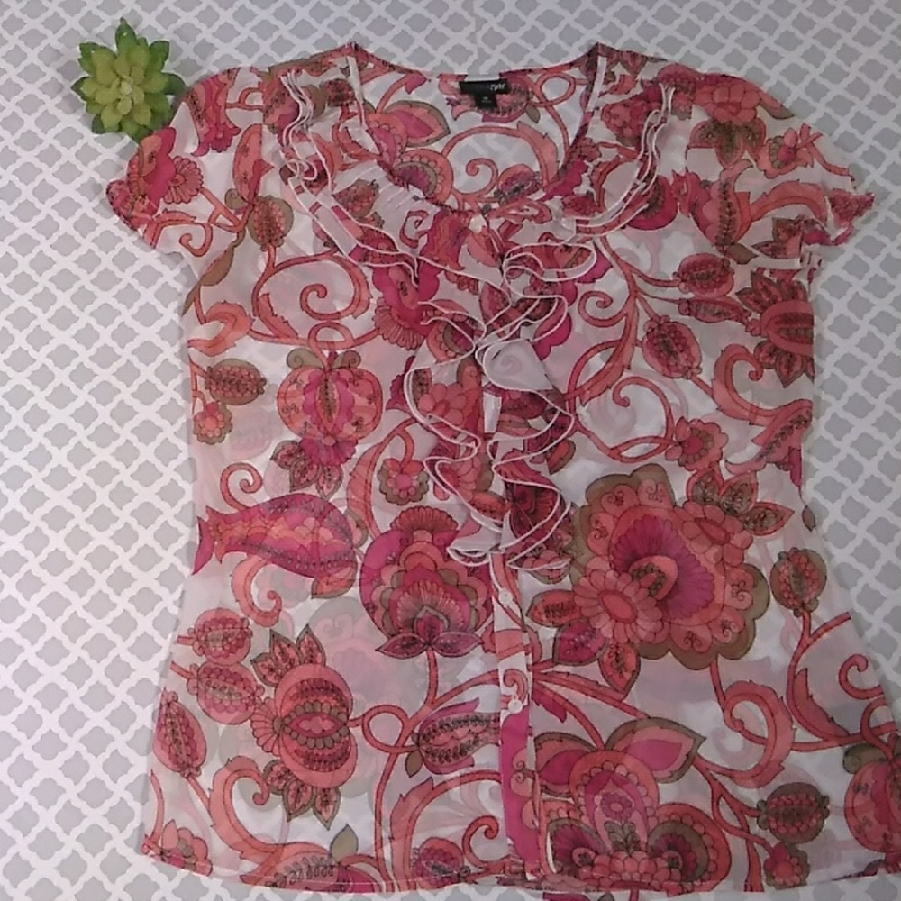 East 5th floral top women's Ruffle